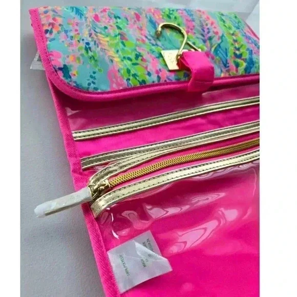 Lilly Pulitzer "Catch the Wave" Luggage Travel Bag Cosmetic Makeup Case - Picture 7 of 11